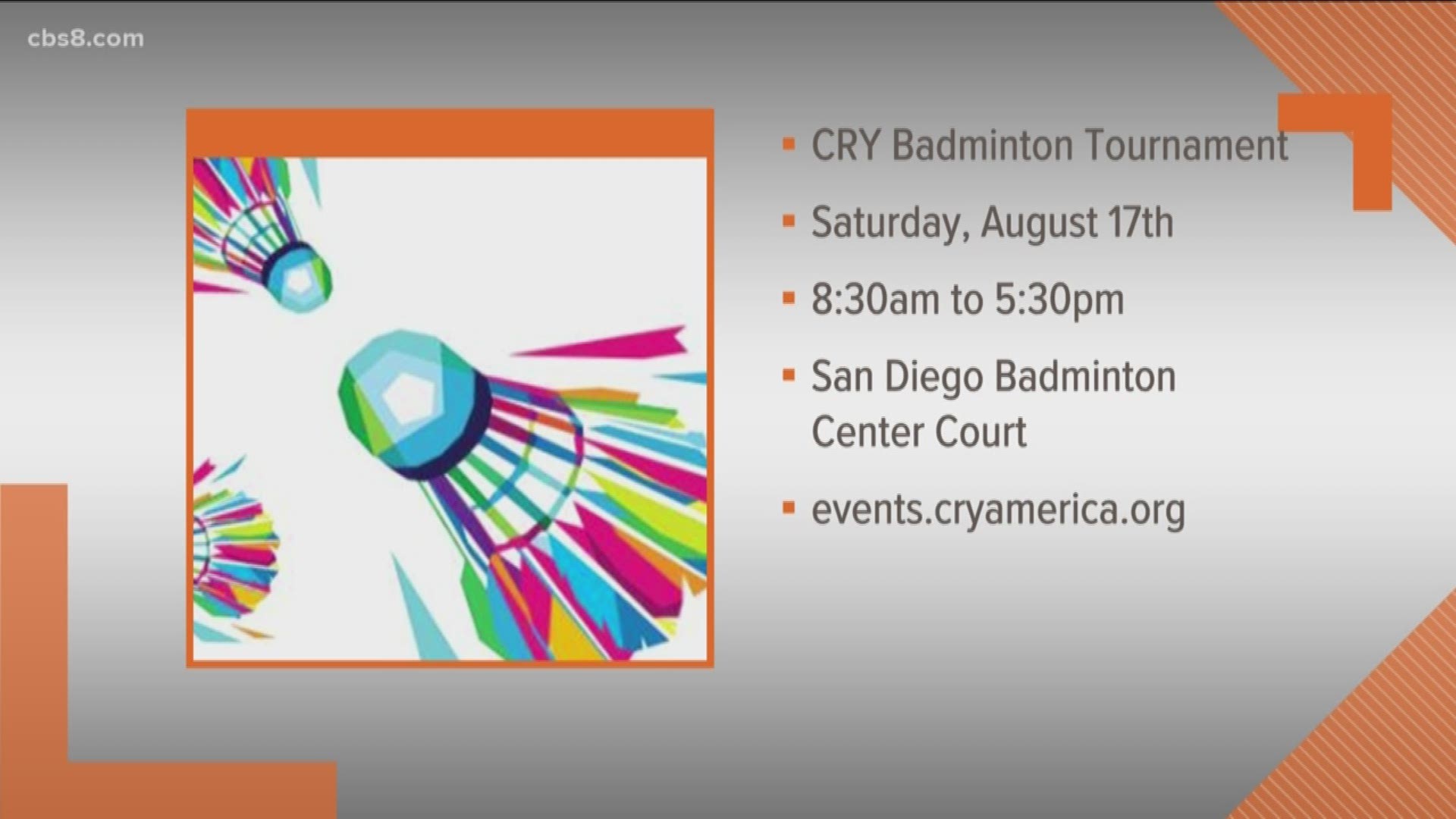 CRY Badminton Tournament provide games to benefit underprivileged children