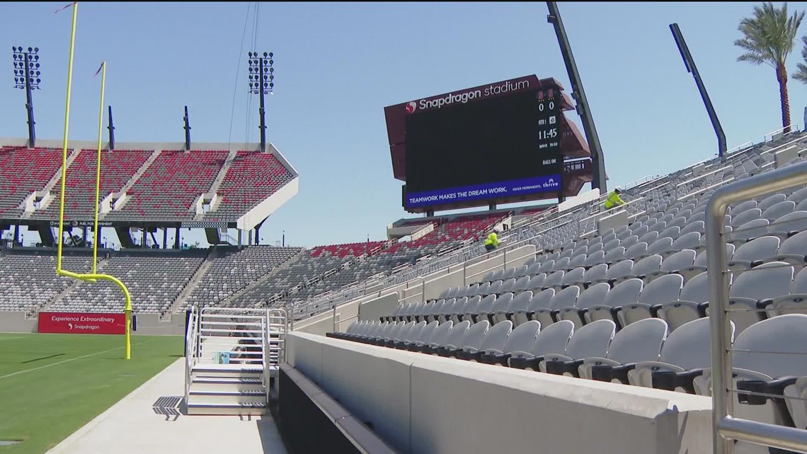 An inside look at San Diego  State University's sparkling new Snapdragon Stadium