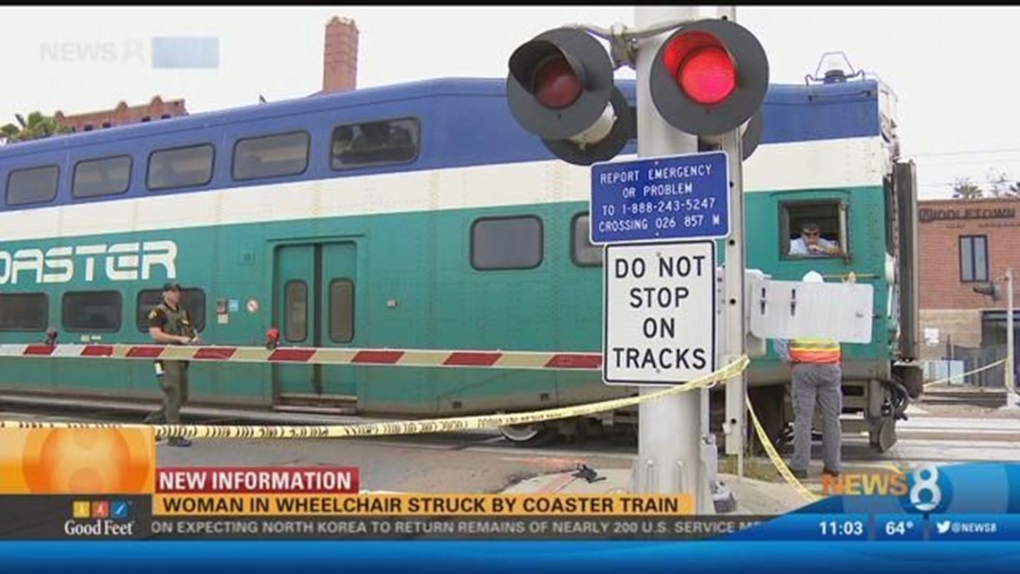 Woman in wheelchair struck by coaster train