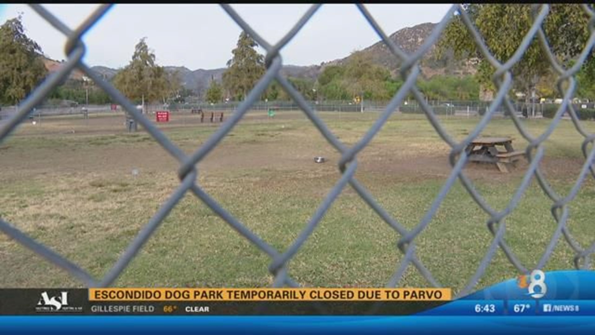 Escondido dog park temporarily closed due to parvo