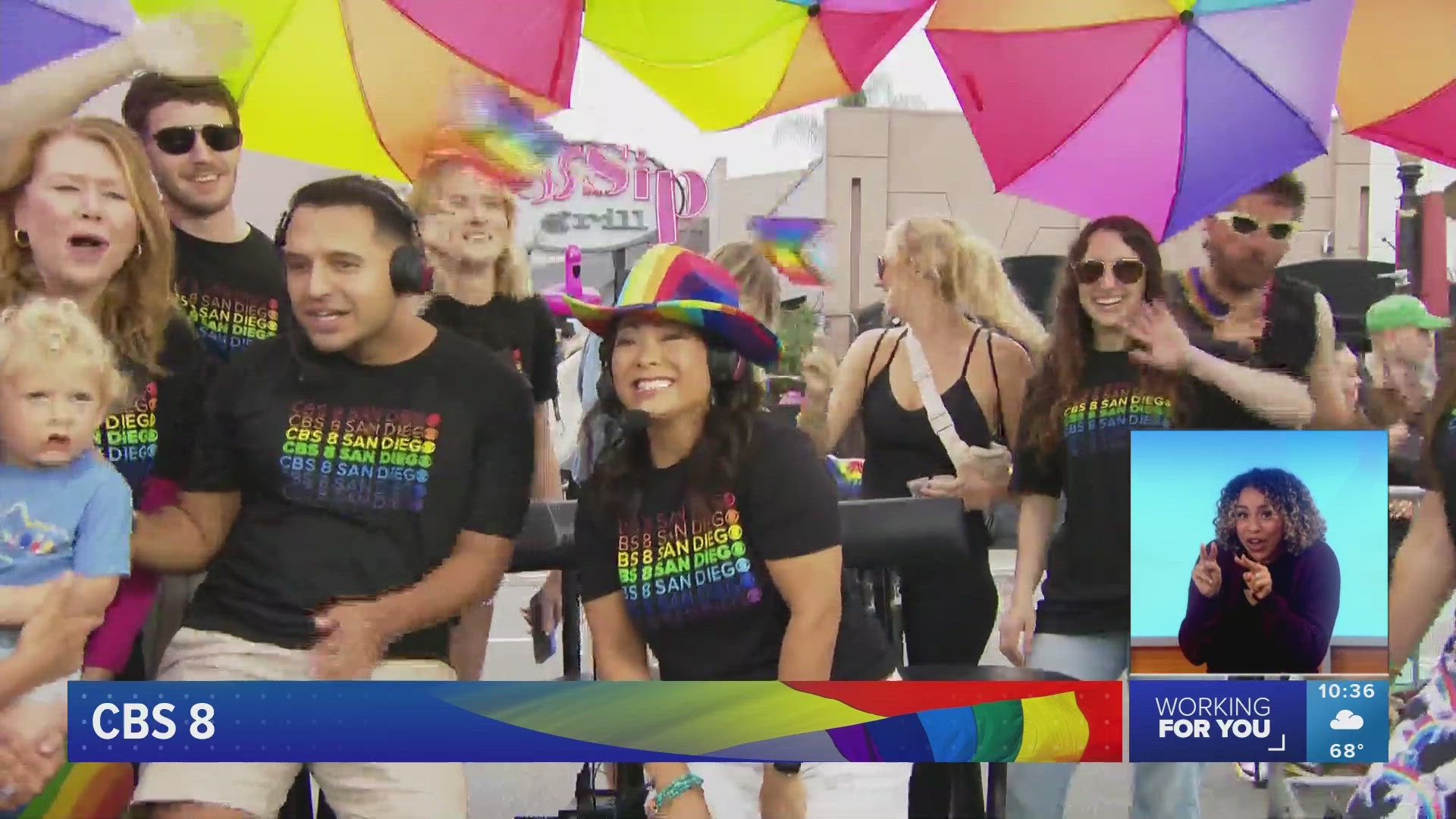 Members of CBS 8 were part of the Pride Parade and stopped by to say hi to the hosts!