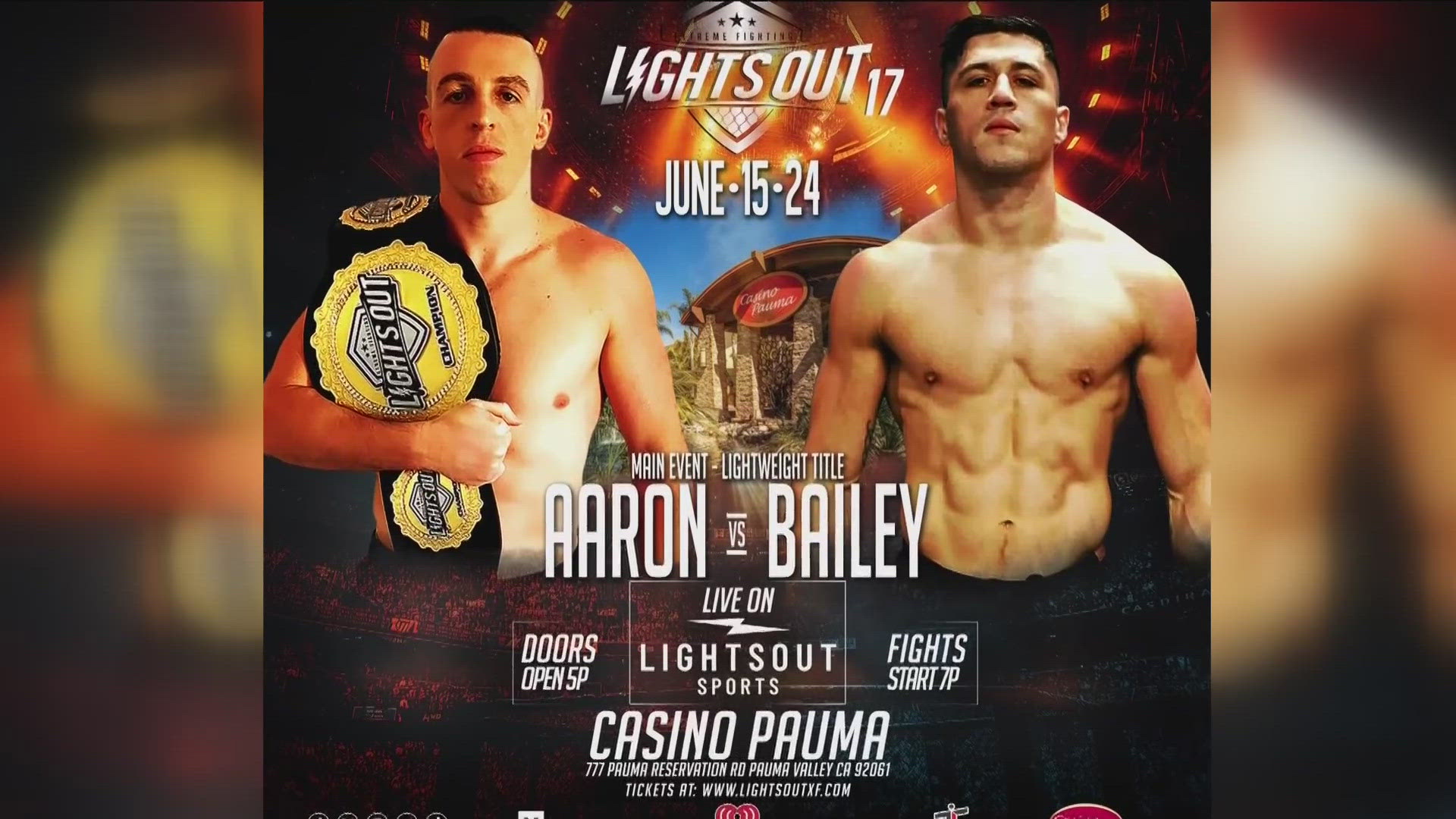 You can watch Lightsout Xtreme Fighting on June 15.
