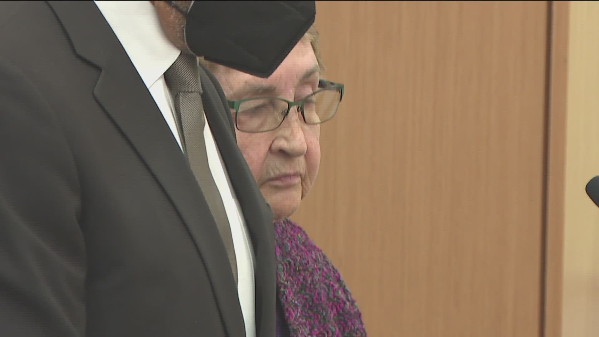 Donna Chapman Jacobs, 76, pled not guilty after she was accused of hitting 42-year-old Stephen Debow on November 21.