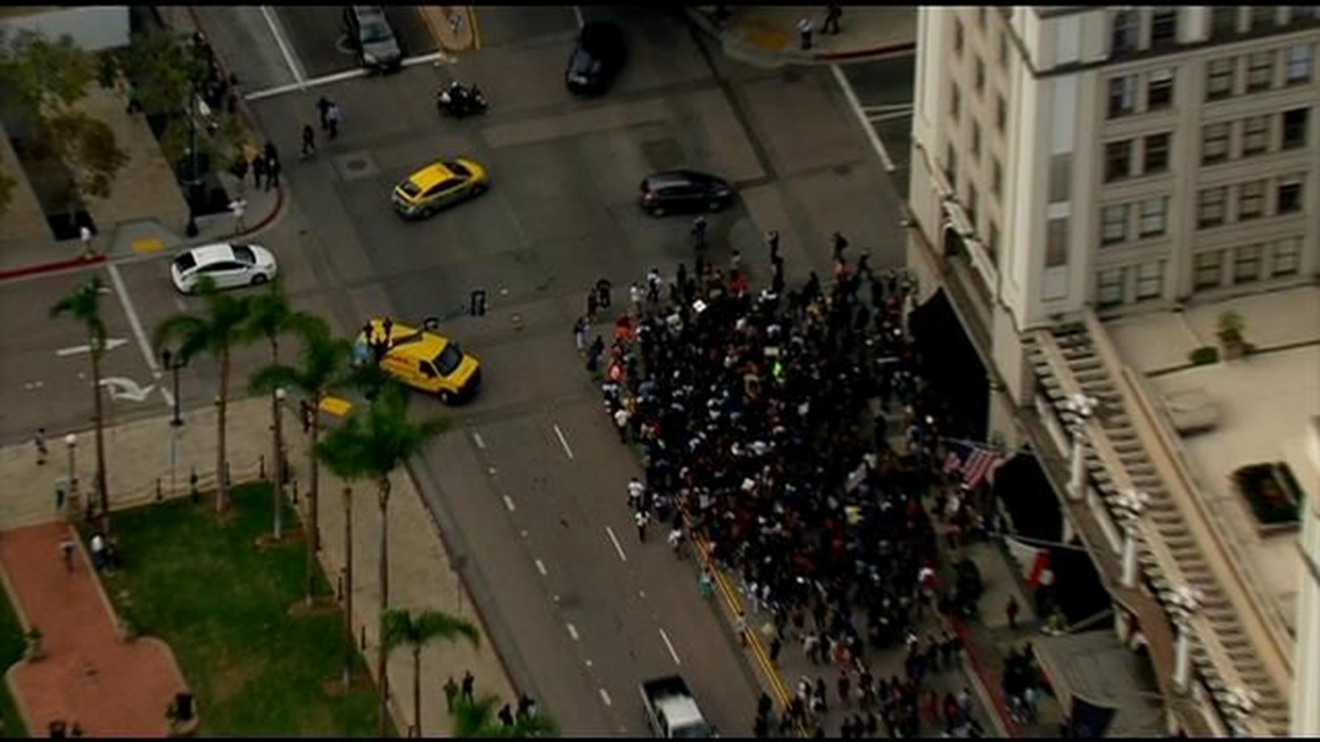 Students walk out to protest against Trump | cbs8.com