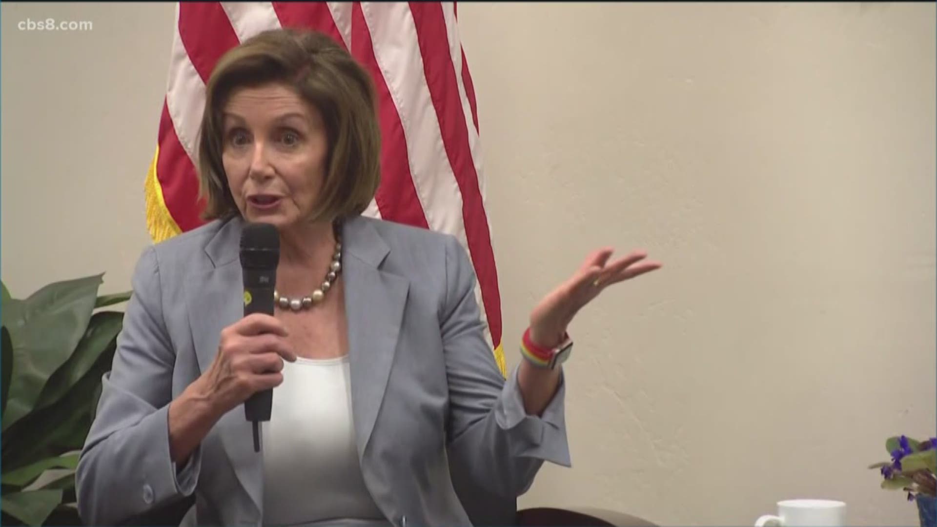 House Speaker Nancy Pelosi, D-San Francisco, on Monday held a discussion with Rep. Mike Levin, D-Oceanside, on campaign finance and ethics reform.