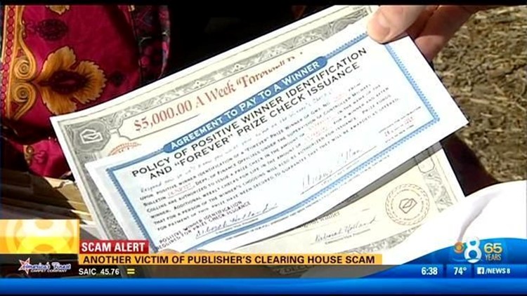 Pch Scam Script Another victim of Publisher's Clearing House scam | cbs8.com