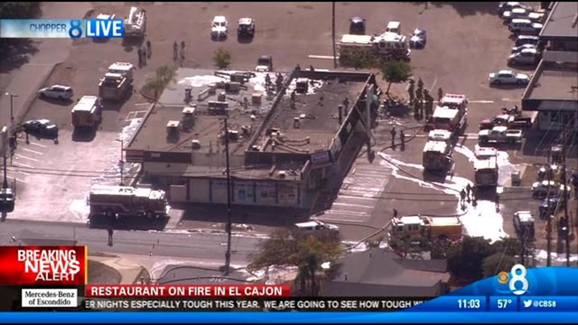 Fire breaks out at tavern near Gillespie Field