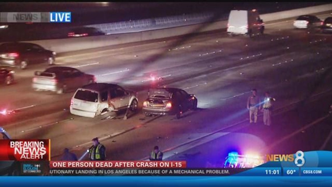 One person dead after crash on I-15 | cbs8.com