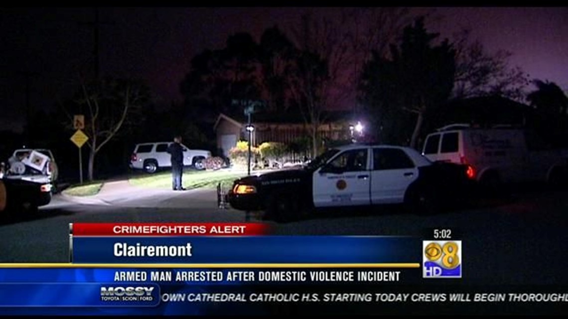 Armed man arrested after domestic violence incident | cbs8.com