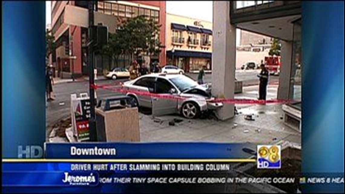Driver Crashes Car Into Downtown Building | cbs8.com