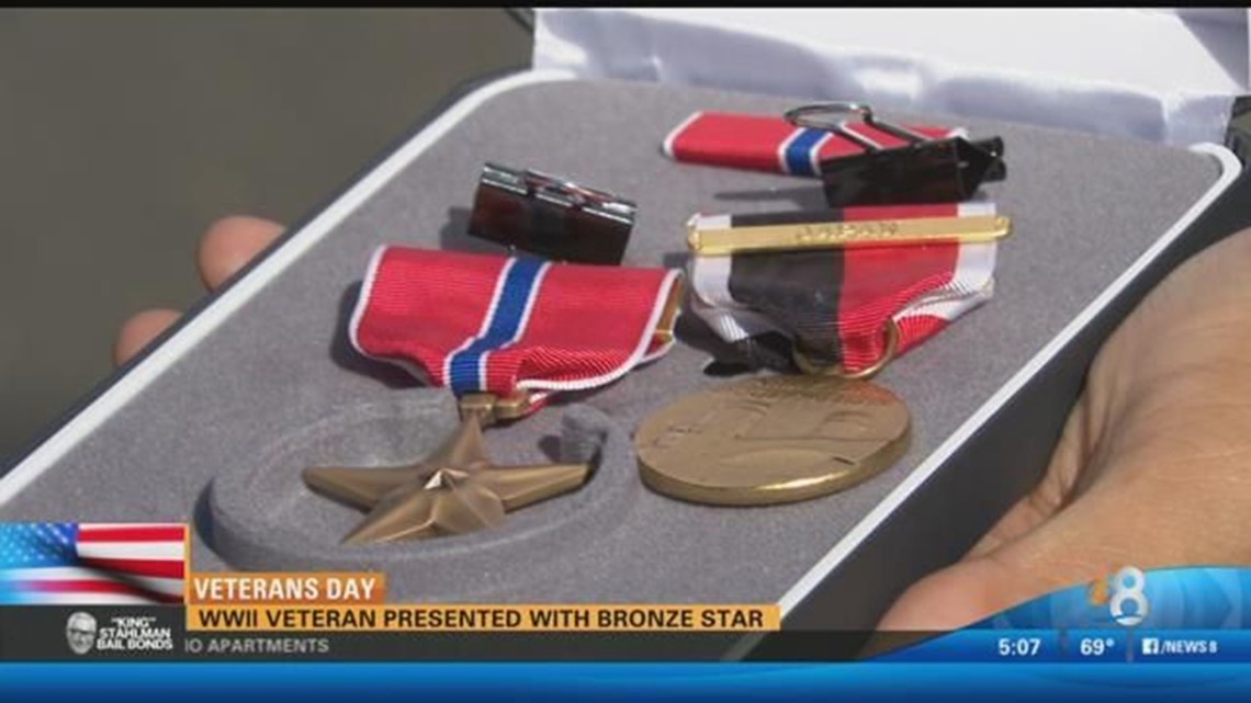 WWII veteran presented with Bronze Star | cbs8.com