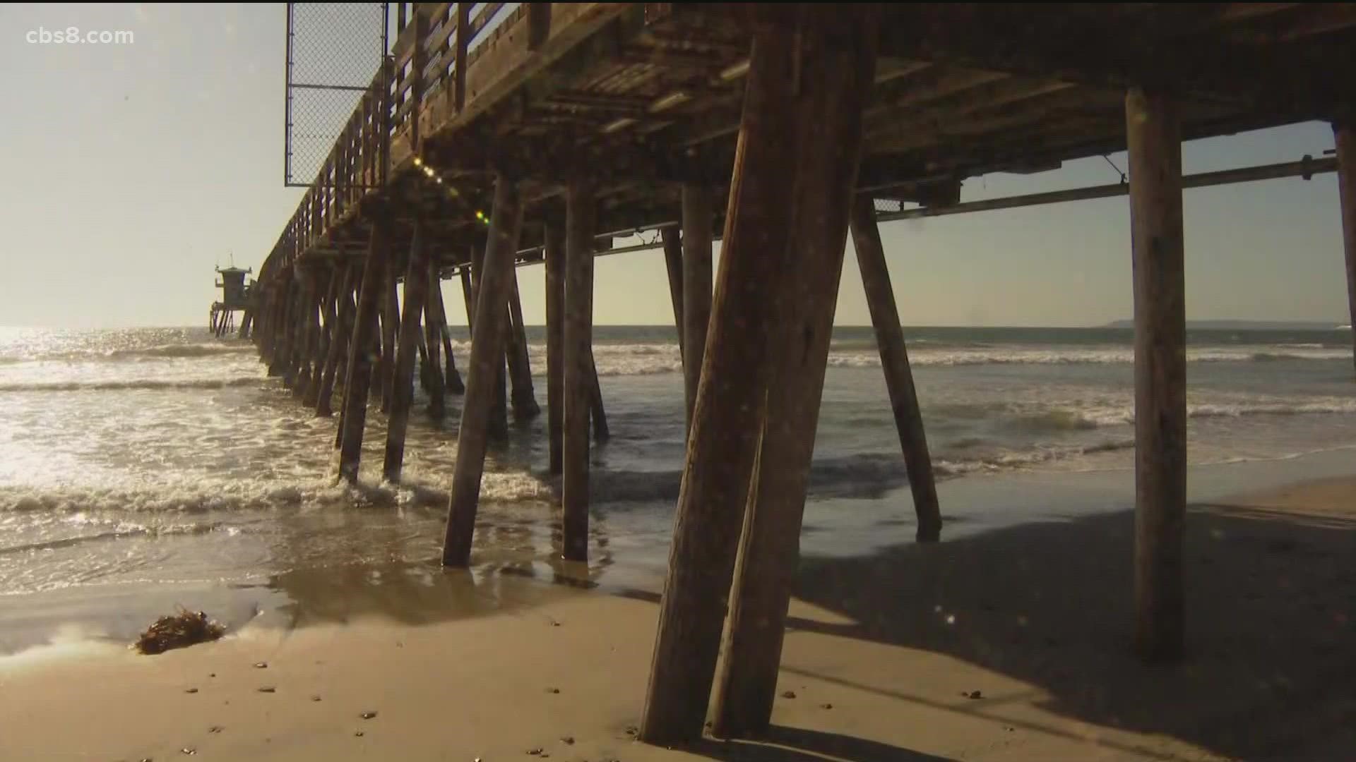 Due to the apparent structural damage, Imperial Beach lifeguards closed the pier to the public out of an abundance of caution for public safety.