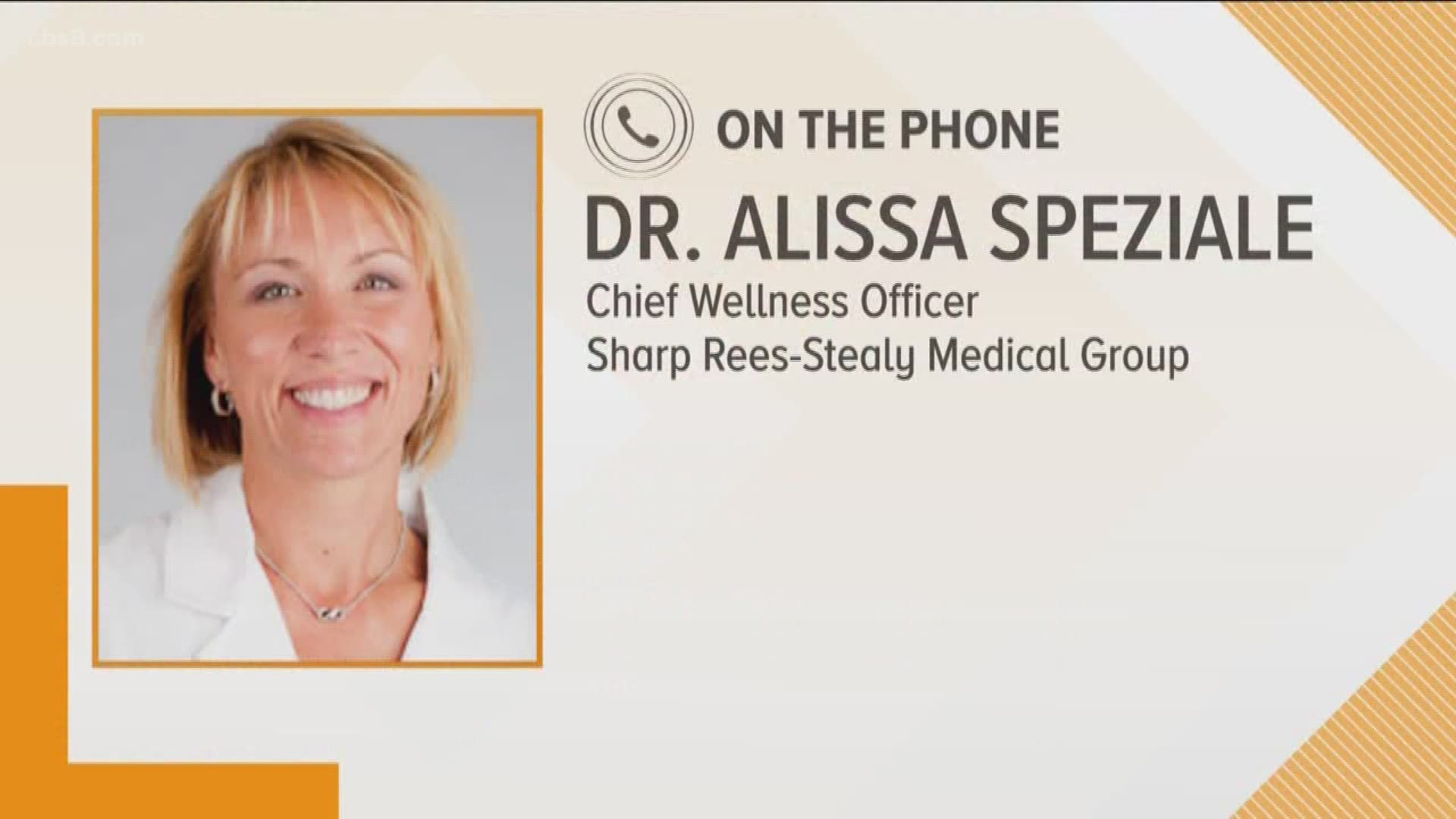 Chief Wellness Officer from Sharp Rees-Stealy, Dr. Alissa Speziale joined Morning Extra to share what you can do to keep your body and mind healthy during this time.