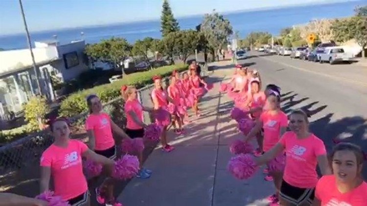 2015: Westview High School cheerleaders at Race for the Cure