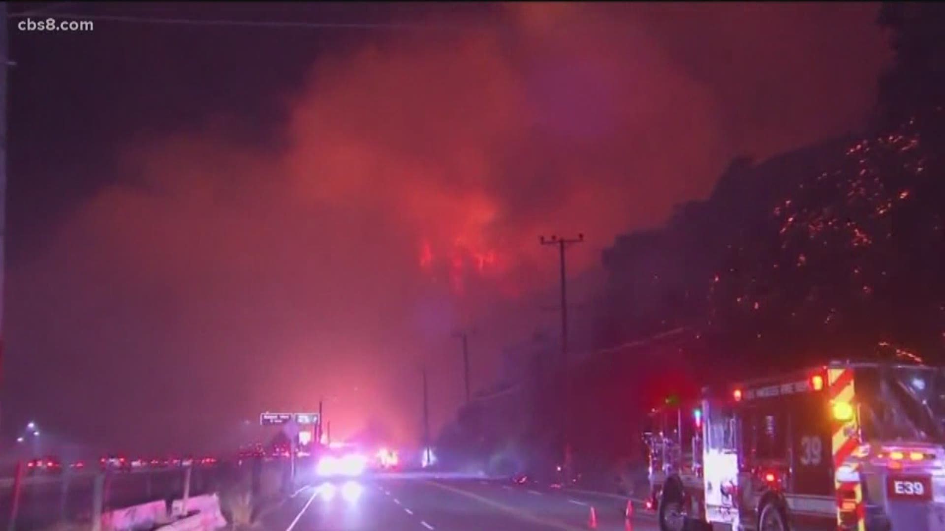 Firefighters battling Getty Fire in Los Angeles