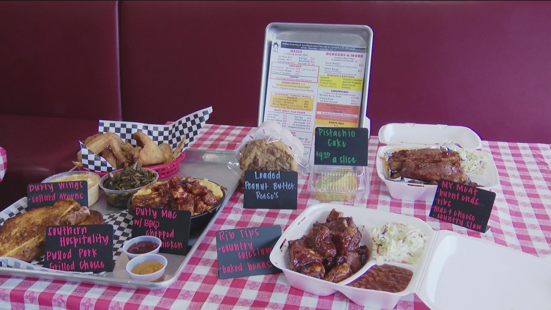 I-Que BBQ in La Mesa started as a catering business then opened a storefront two years ago. They serve classics like brisket, fried chicken and baked beans!