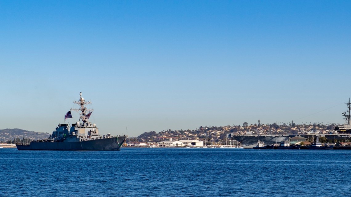 Guided-missile destroyer O'Kane returns to San Diego