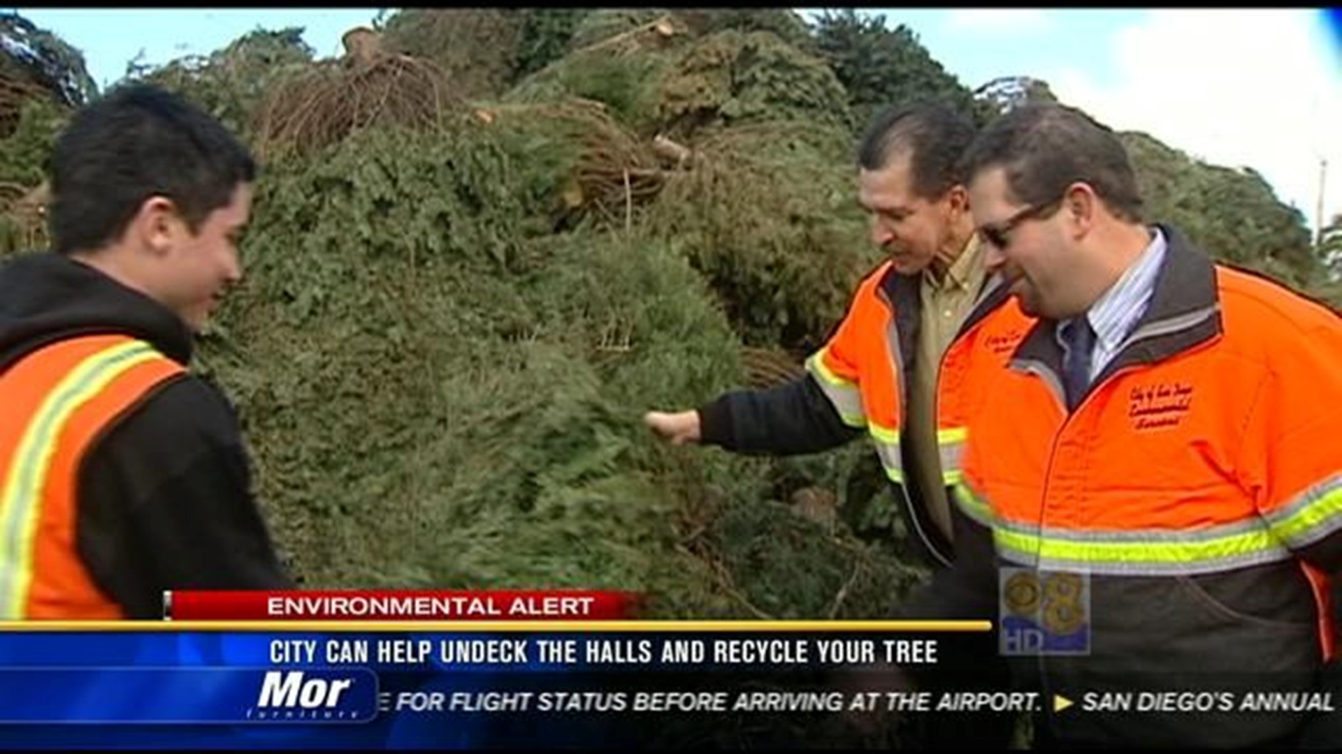 City of San Diego's Christmas tree recycling program begins