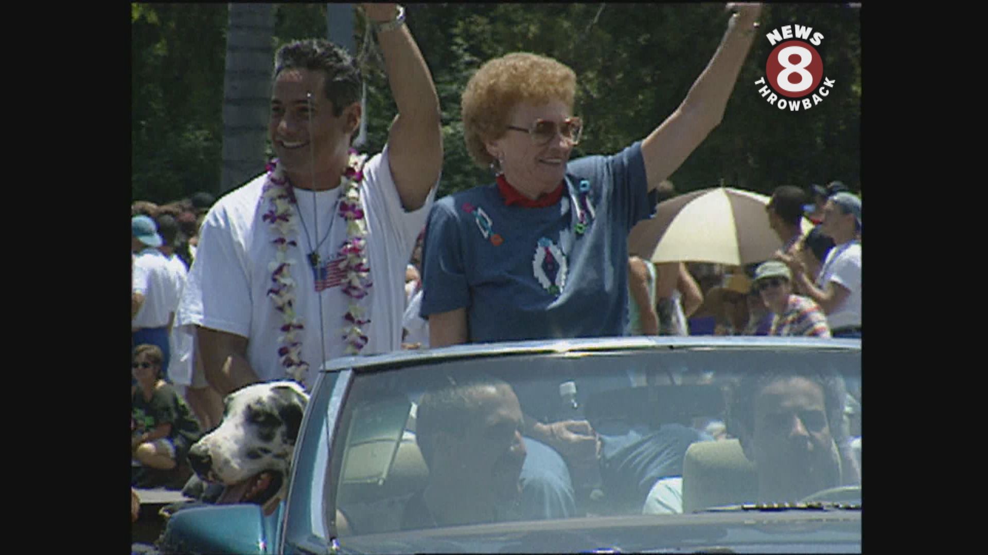 "Out and Free" was the theme and Olympic gold medalist diver Greg Louganis was the Grand Marshal of the 21st Lesbian and Gay Pride Parade. Doug McAllister was there.