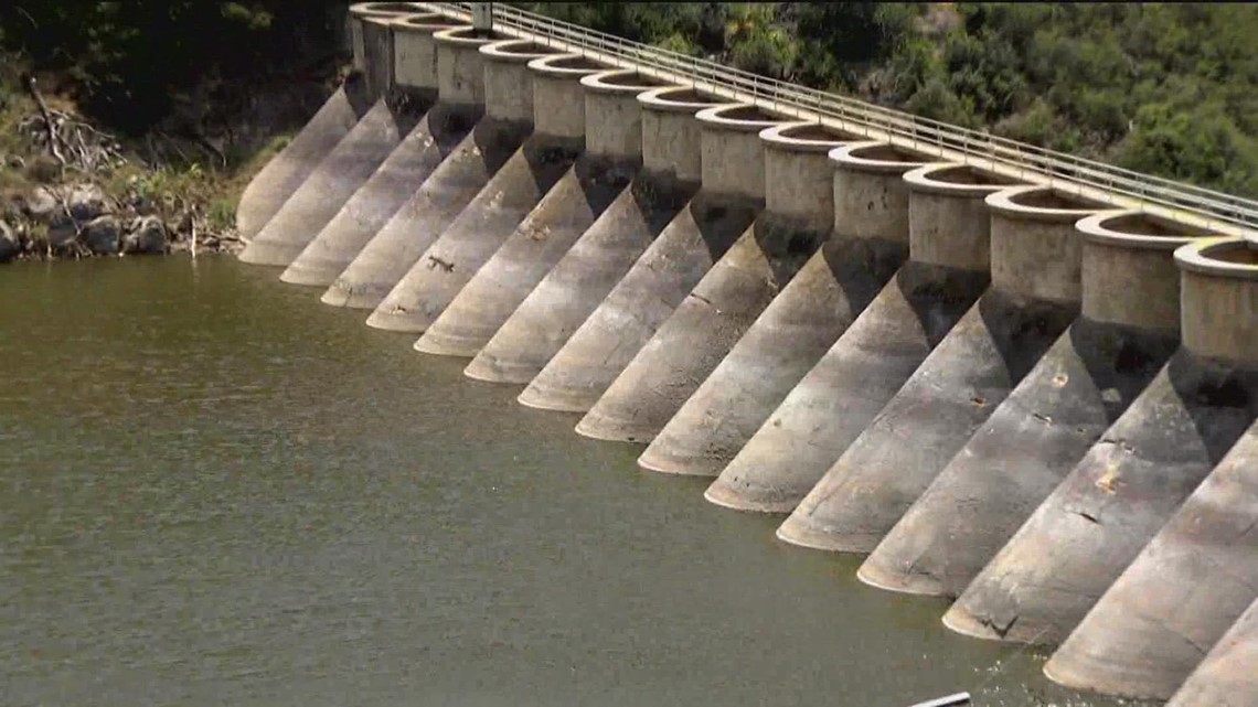 Inspection shows Lake Hodges Dam is in need of repairs