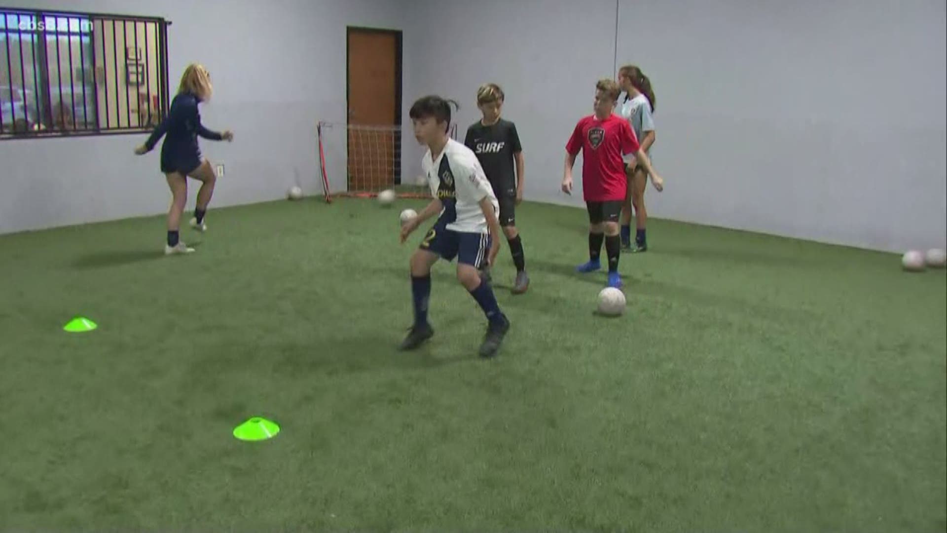 Momentum Training Center uses the newest equipment and training techniques to teach kids to play the game of soccer.