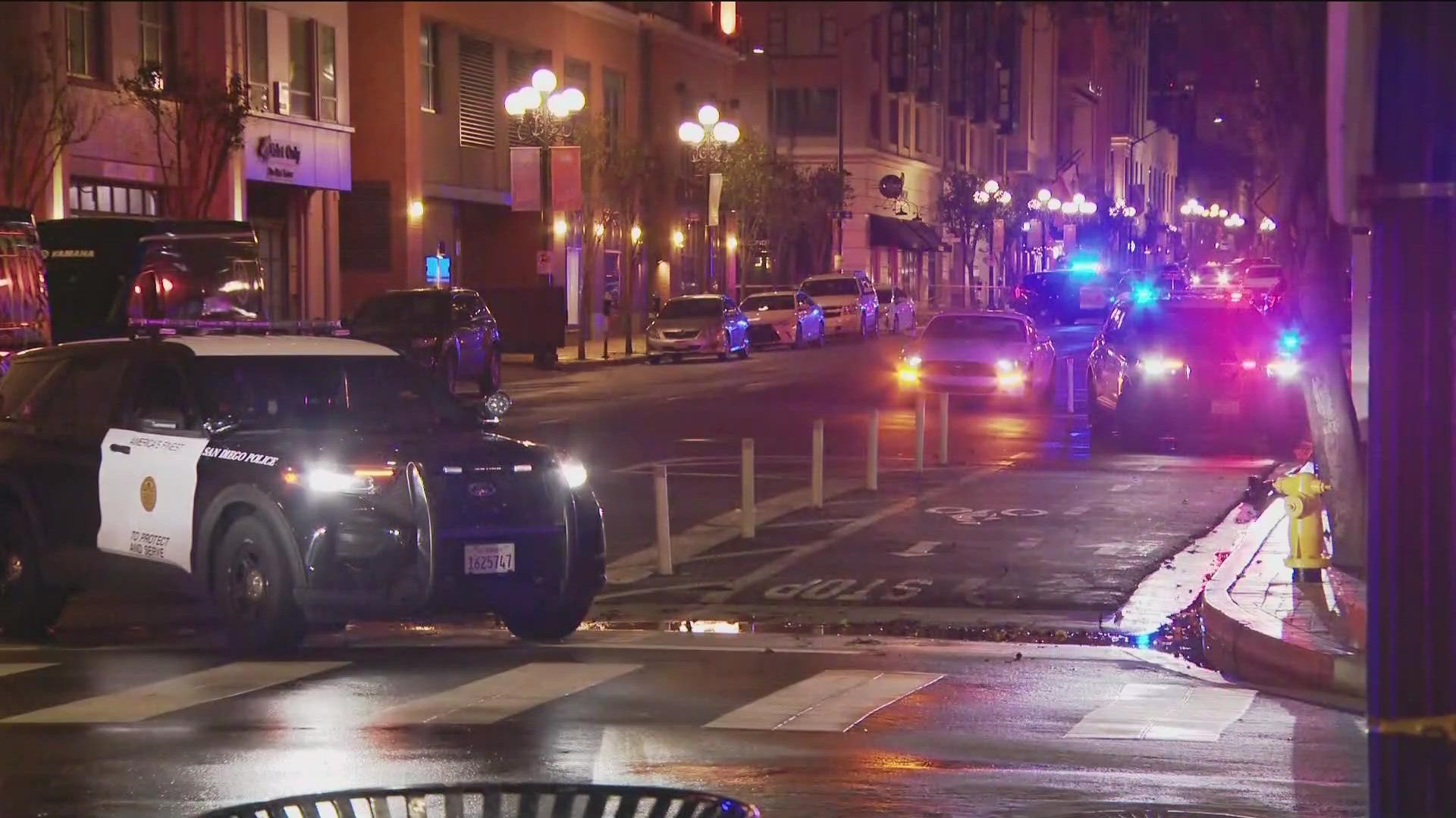 Shooting in the Gaslamp Quarter leaves one person injured | cbs8.com