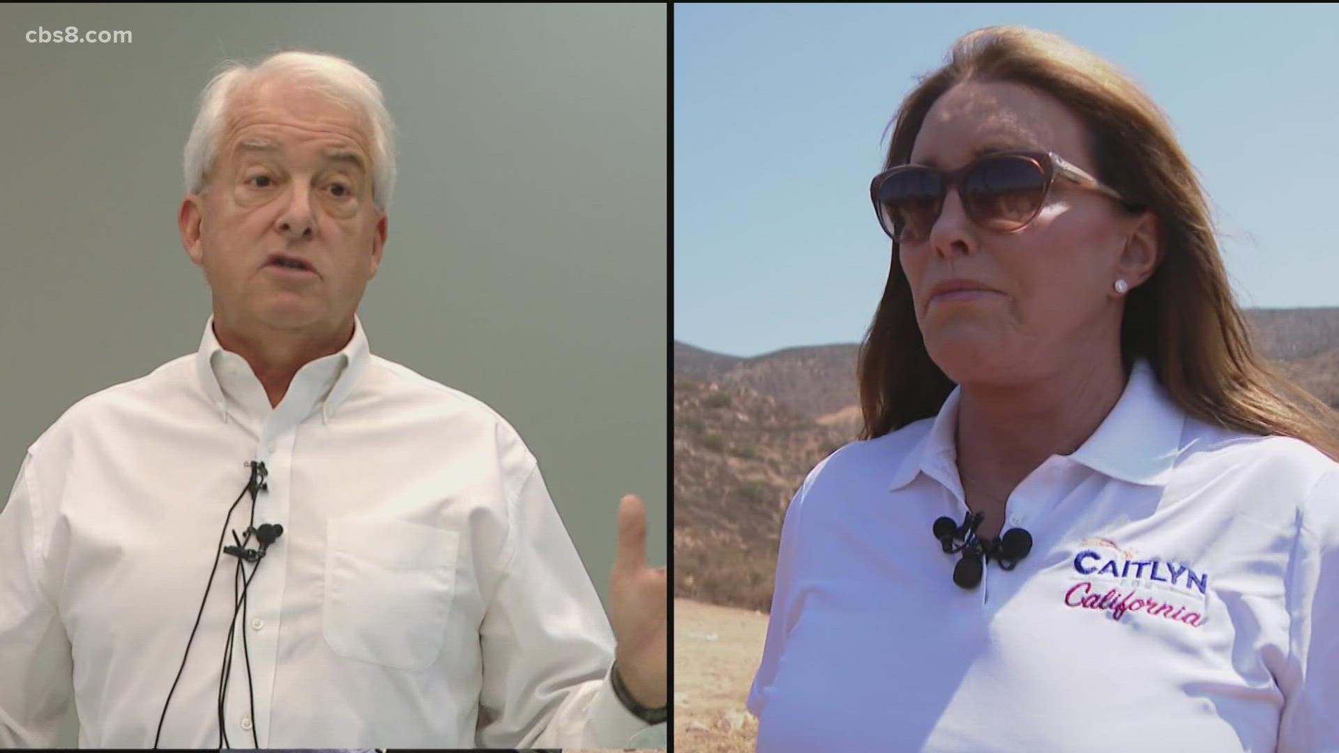 Two candidates running for California governor in the recall race made stops in San Diego.