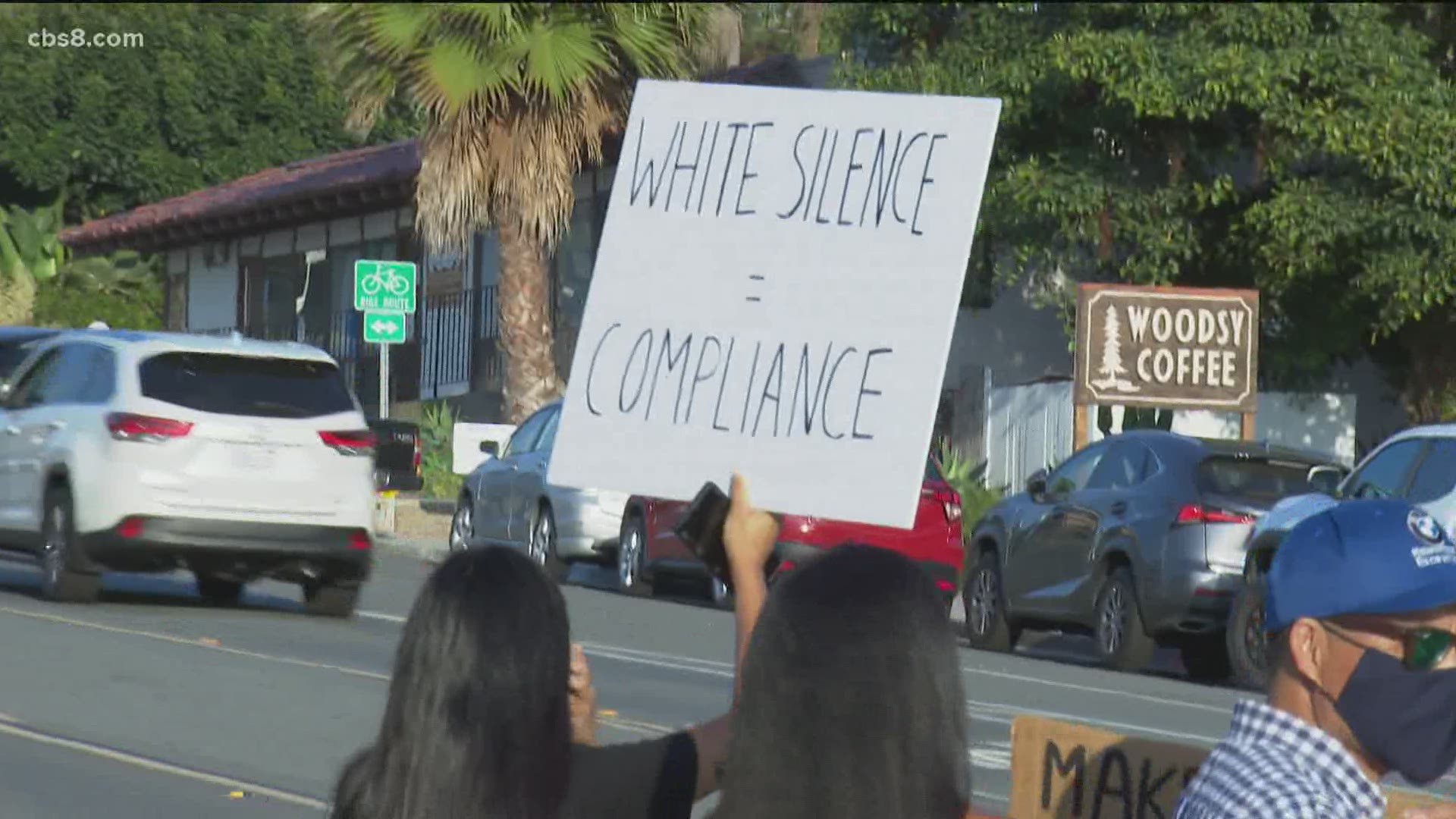 'Equality for Encinitas' organized the protest on Friday.