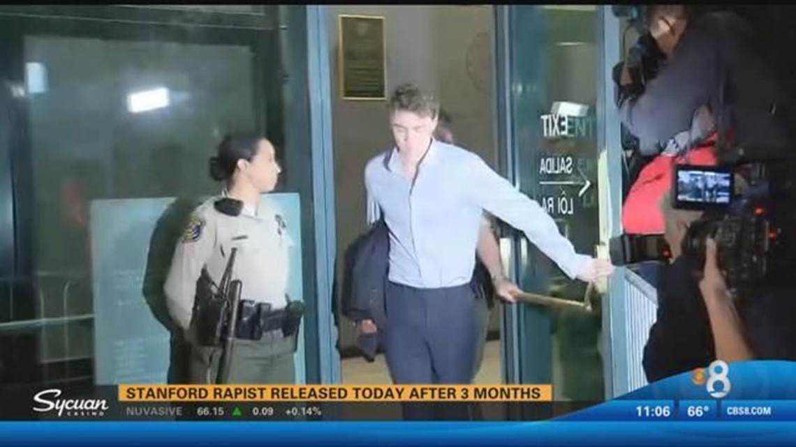 Ex Stanford Swimmer Leaves Jail After Serving Half His Term Cbs Com