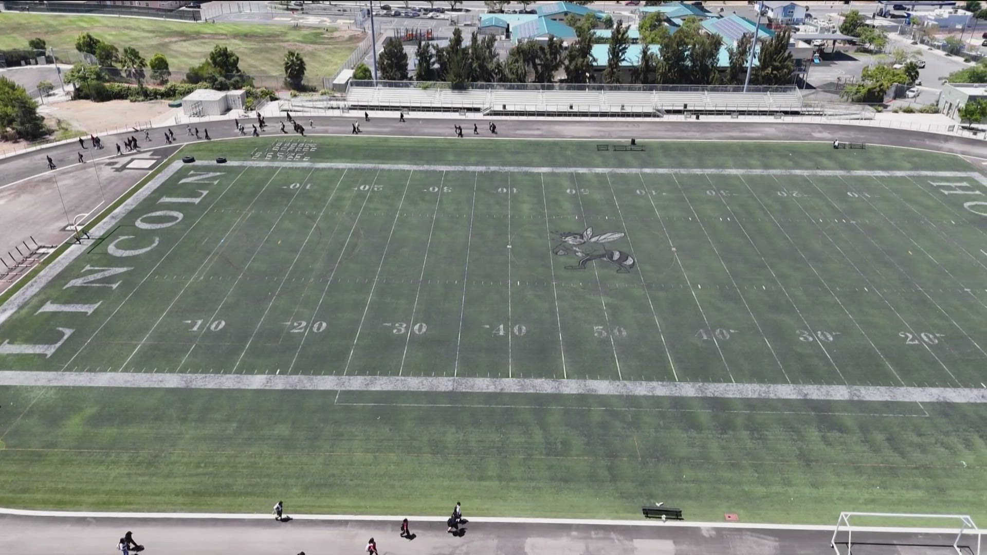 Lincoln High School's football field has been in disrepair for years.