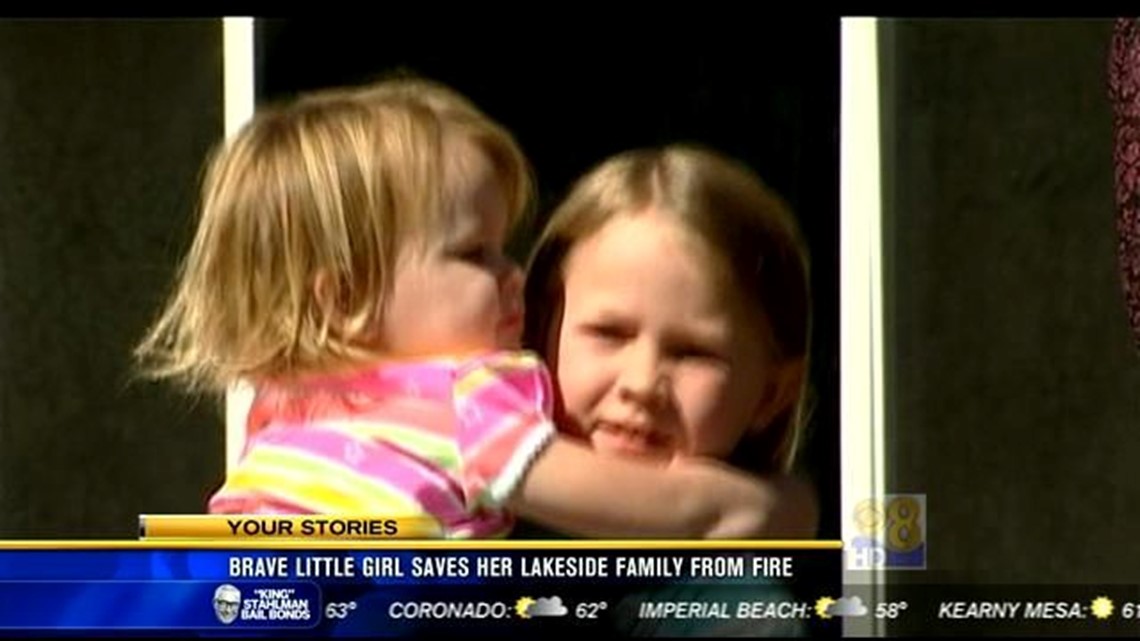 Brave little girl saves her Lakeside family from fire | cbs8.com
