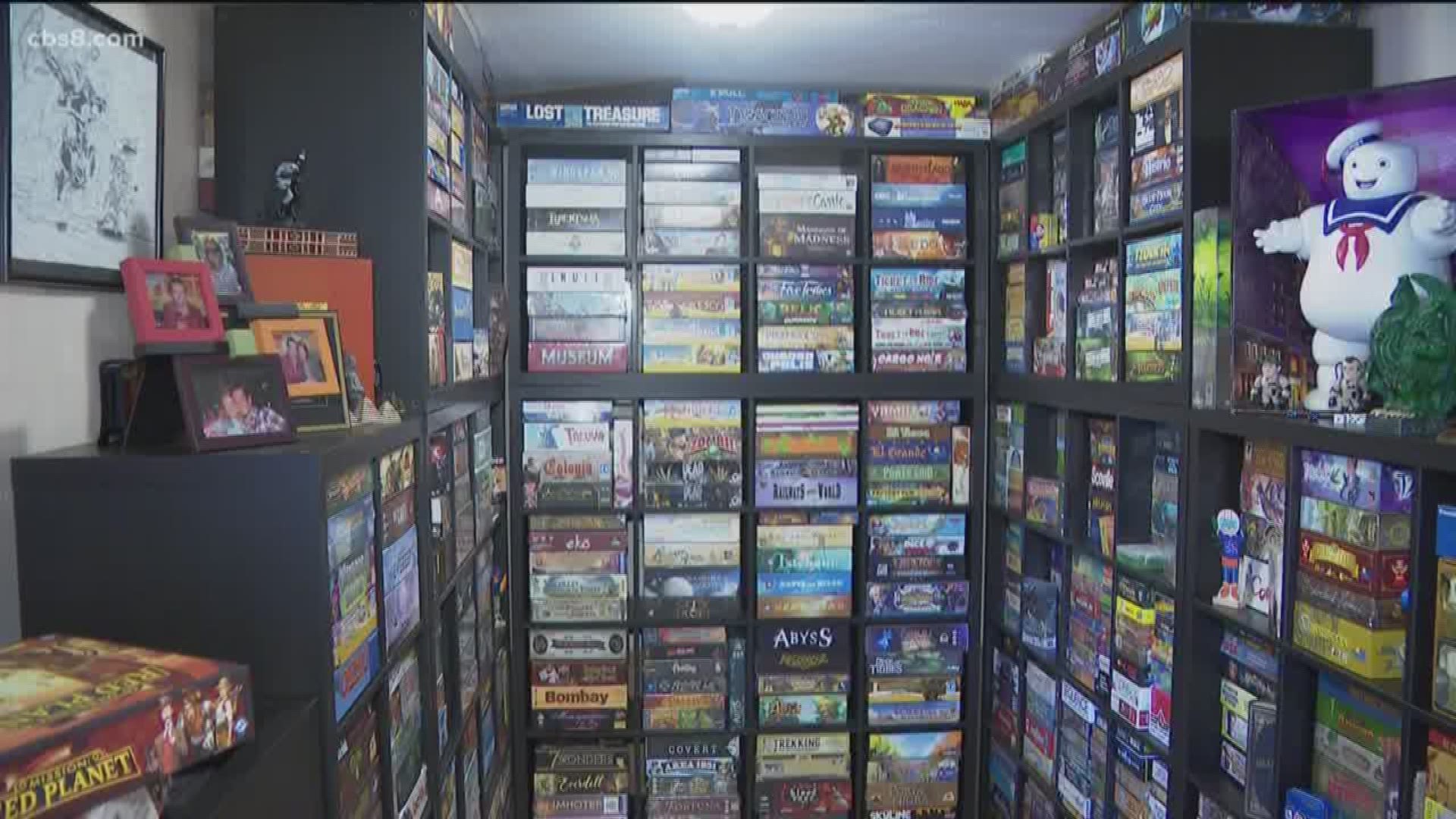 Somewhere in your house you probably have a closet set aside for board games. Monopoly. Life. Maybe Battleship? In Tuesday's Zevely Zone, Jeff met a San Diegan with all the right moves and is willing to roll the dice and bet you've never seen a basement filled with more than 600 board games.