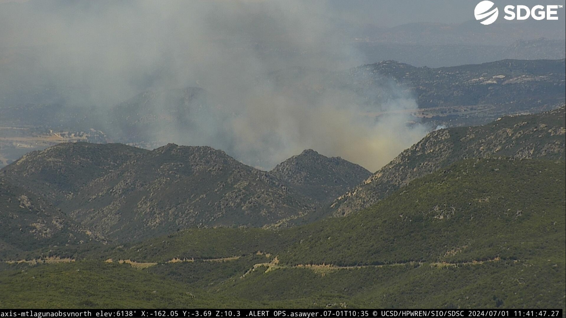 Kitchen Fire | Smoke, flames near Lake Morena in San Diego County ...