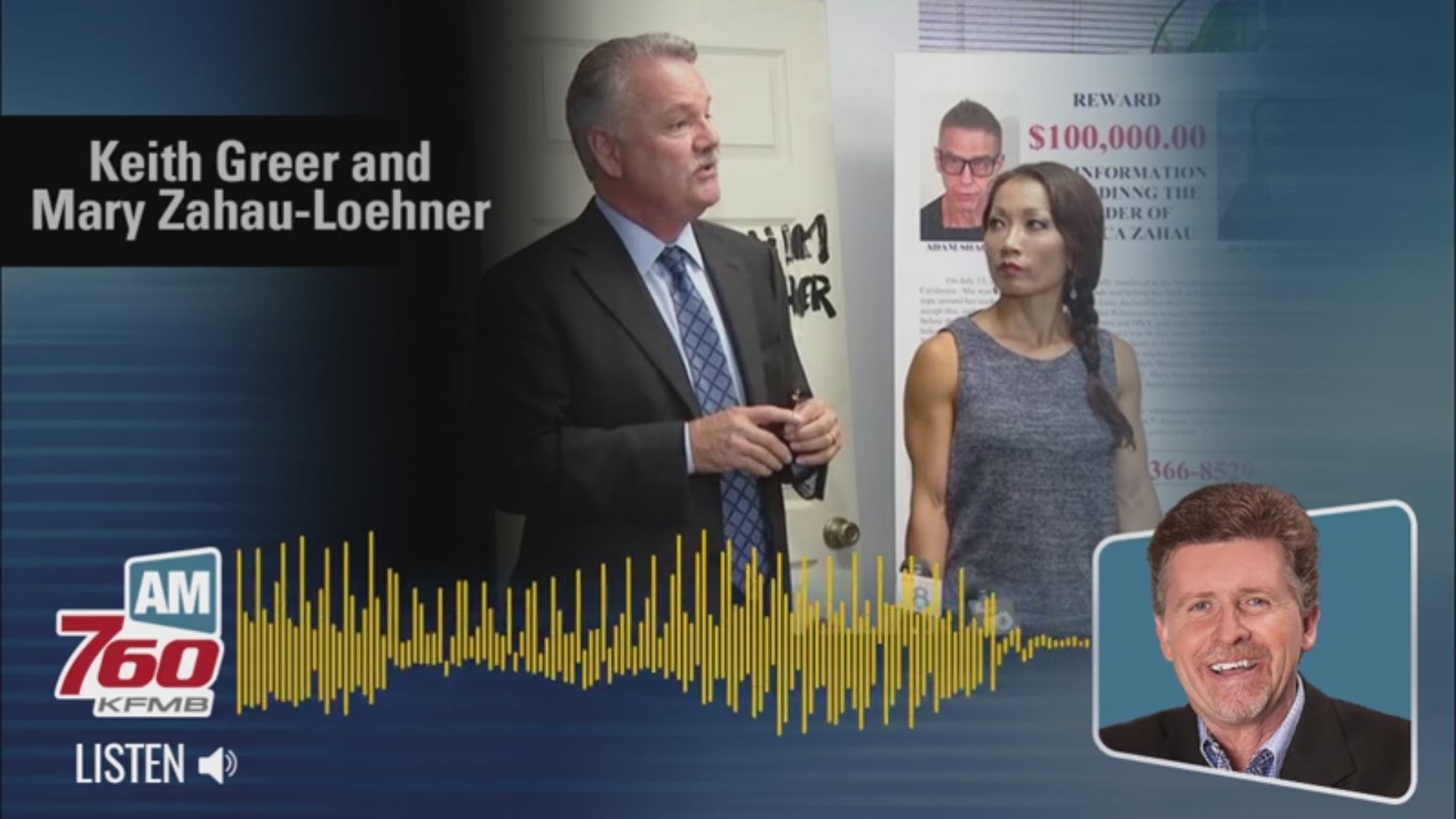 Mark Larson spoke with Mary Zahau-Loehner and Keith Greer about the reward being offered for information in the death of Rebecca Zahau