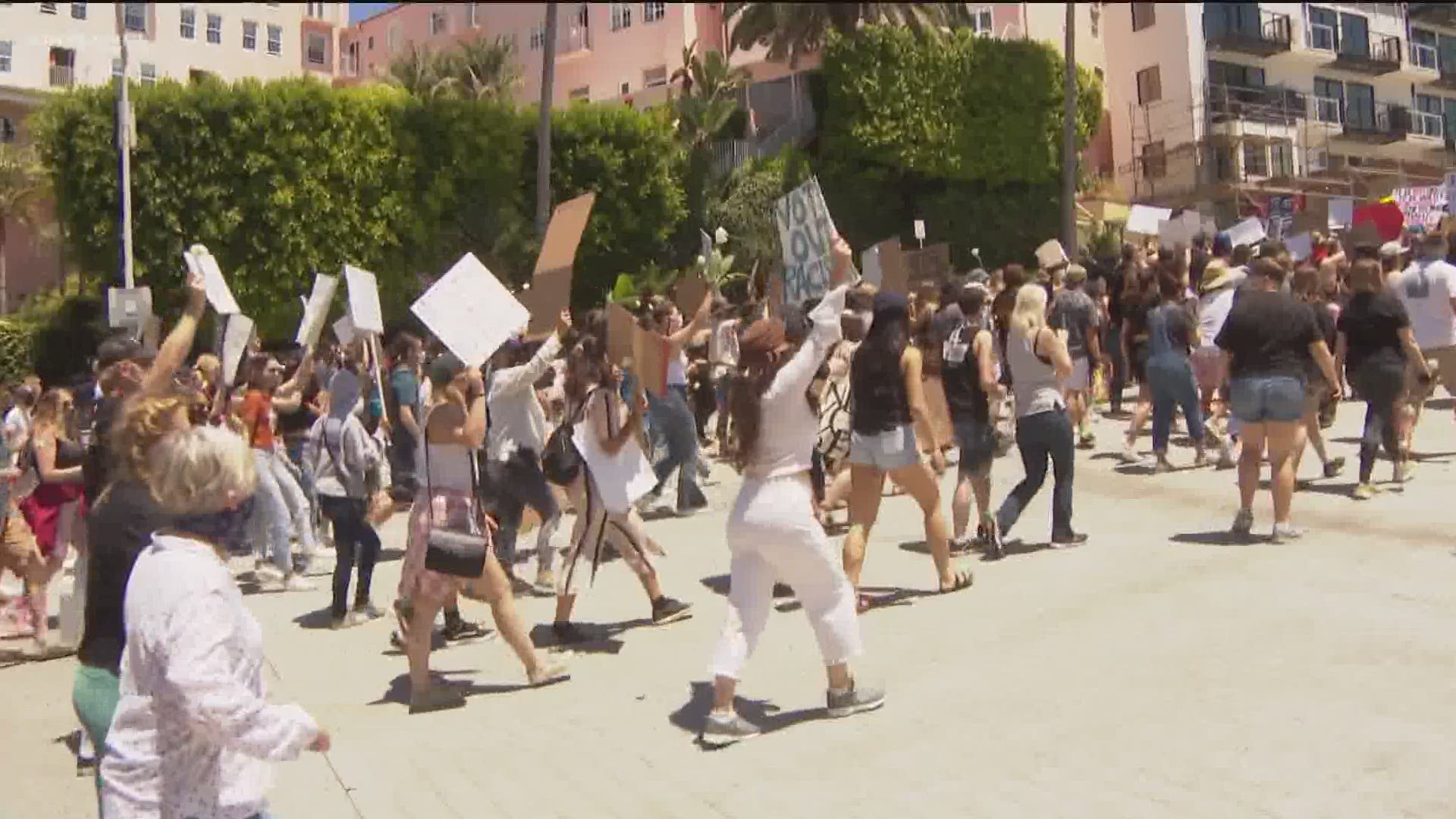 Hundreds of people flocked to La Jolla on Friday.