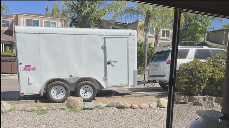 Thieves caught on camera stealing trailer from Encinitas woman's home