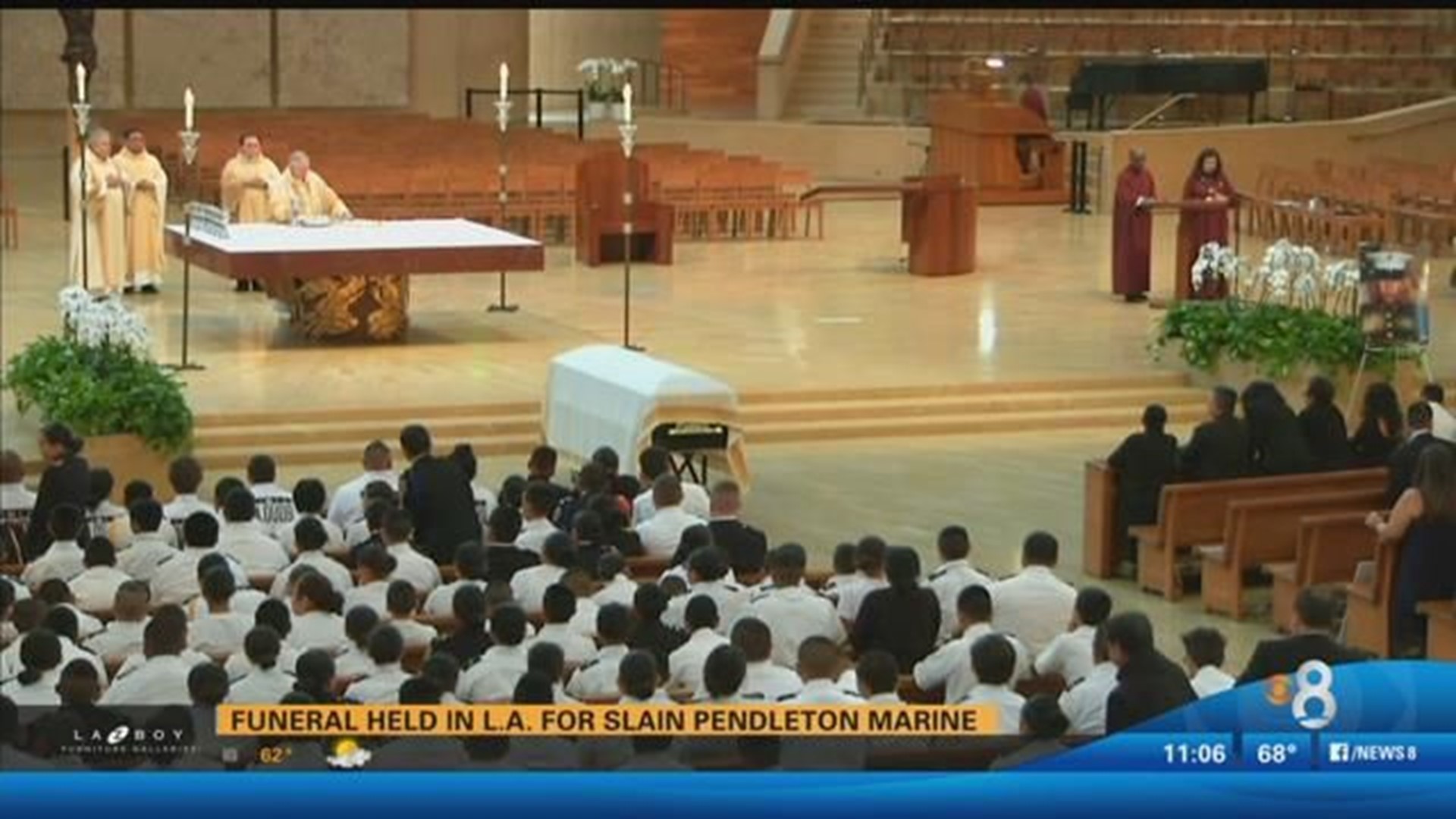 Funeral for Camp Pendleton Marine found dead in LA | cbs8.com