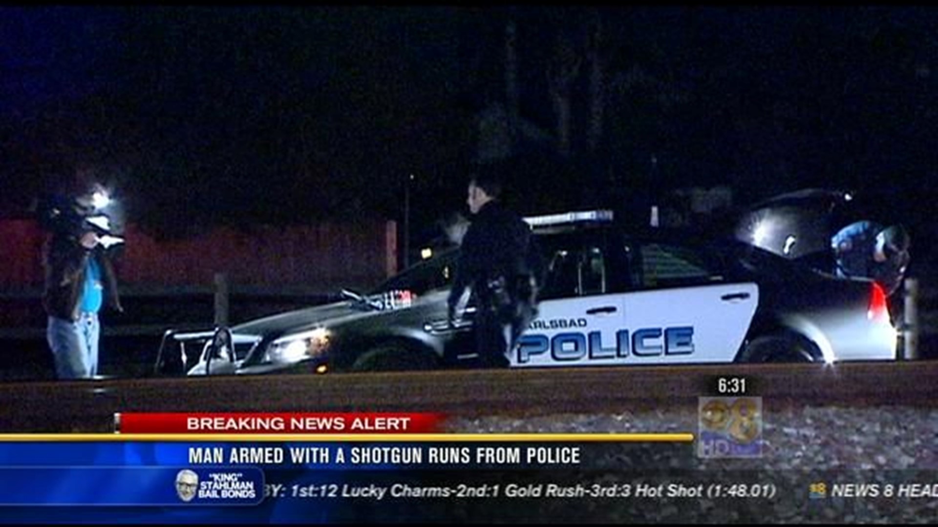 Man armed with a shotgun runs from police in North County | cbs8.com