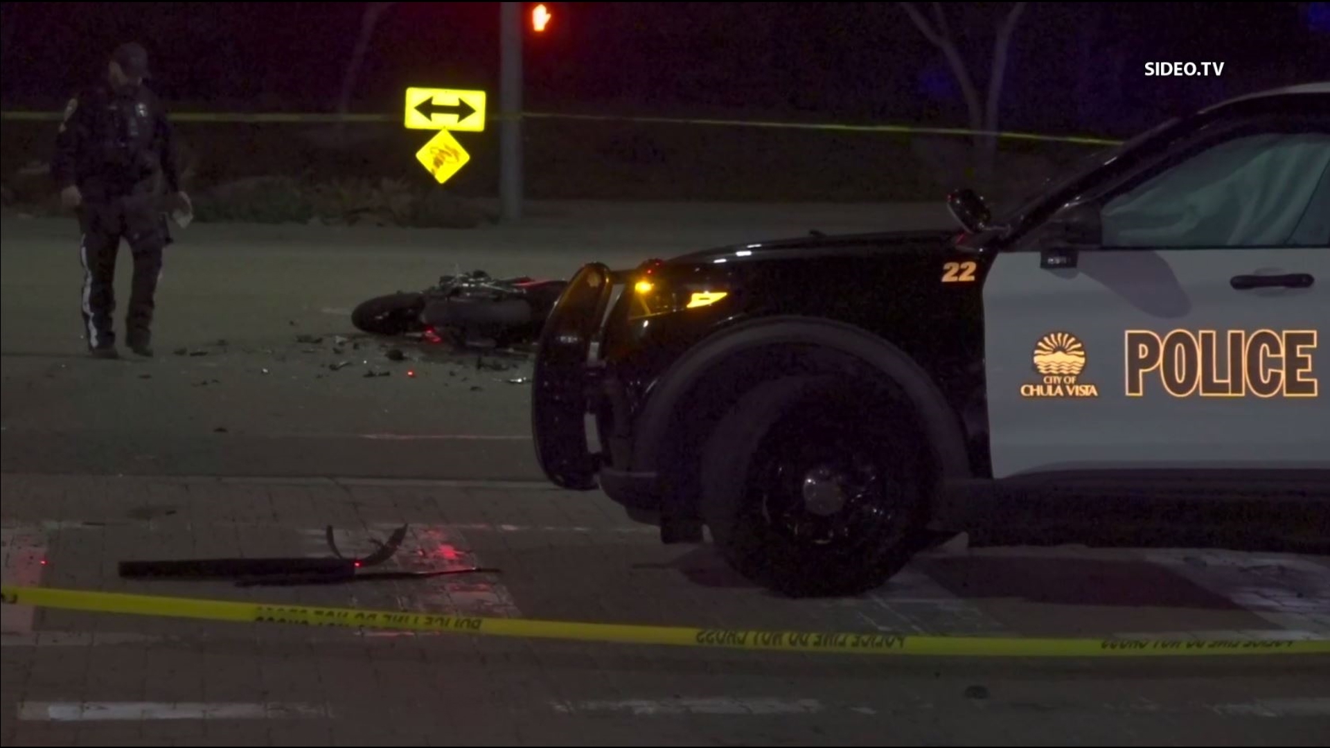 Motorcyclist dies in crash with Chula Vista police car | cbs8.com