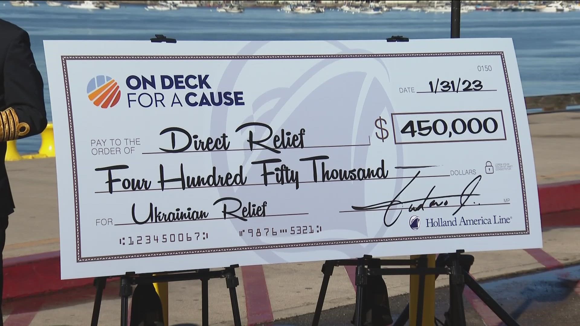 For the past 10 months on every cruise in Holland America Line’s 11-ship fleet, guests were invited to participate in the fundraiser to support Direct Relief.