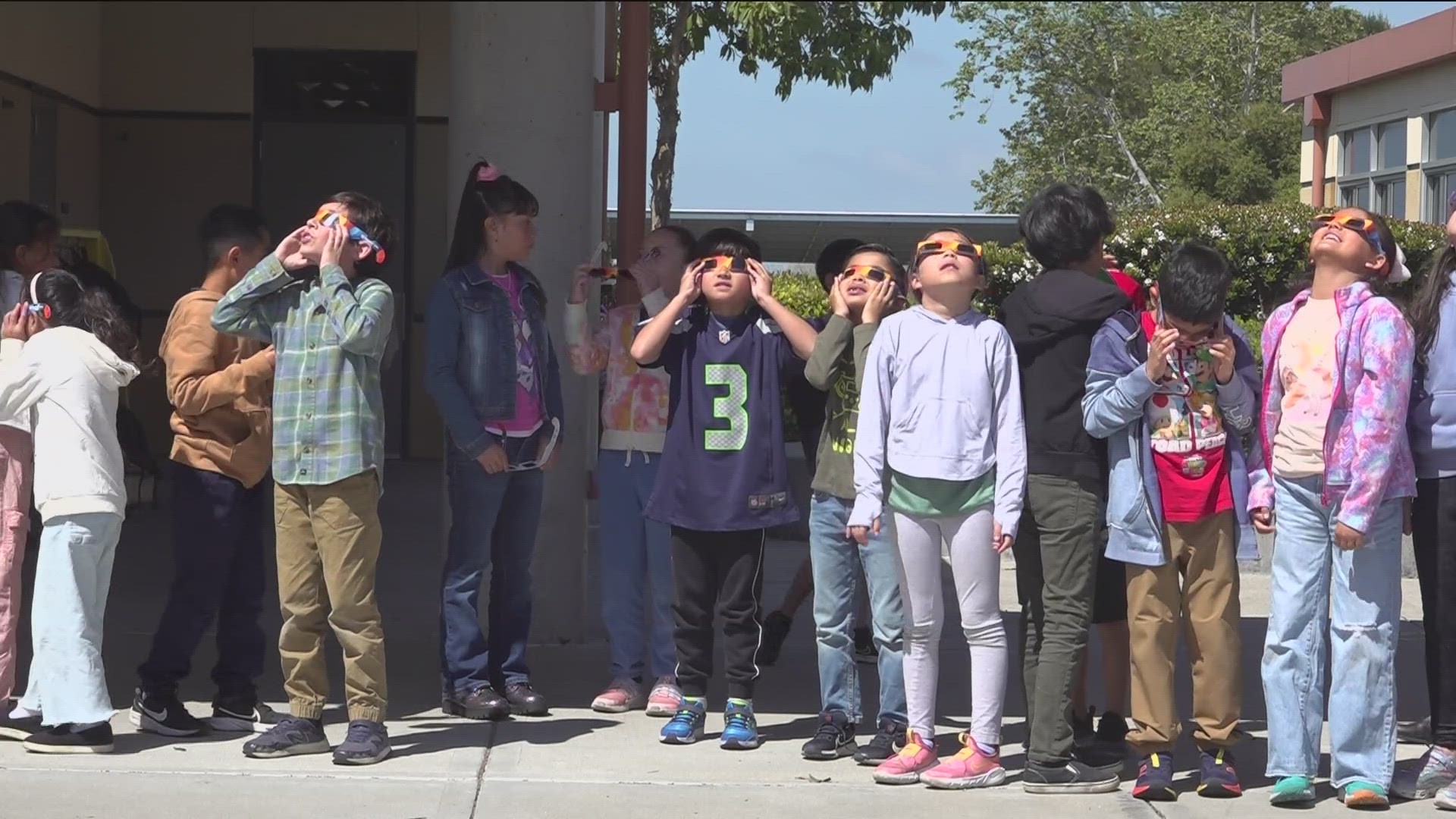 Many of the students were only one or two years old during the last solar eclipse in Southern California.