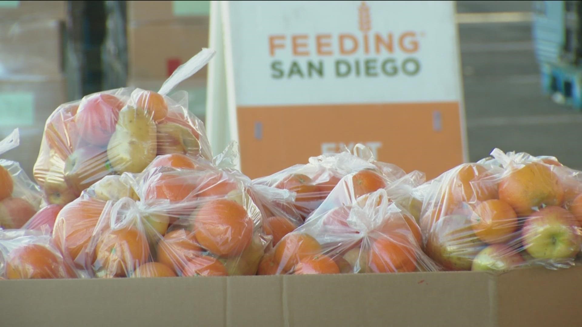 Feeding San Diego says their need is urgent. Volunteers help sort, clean, and pack food that goes out to people experiencing food insecurity.
