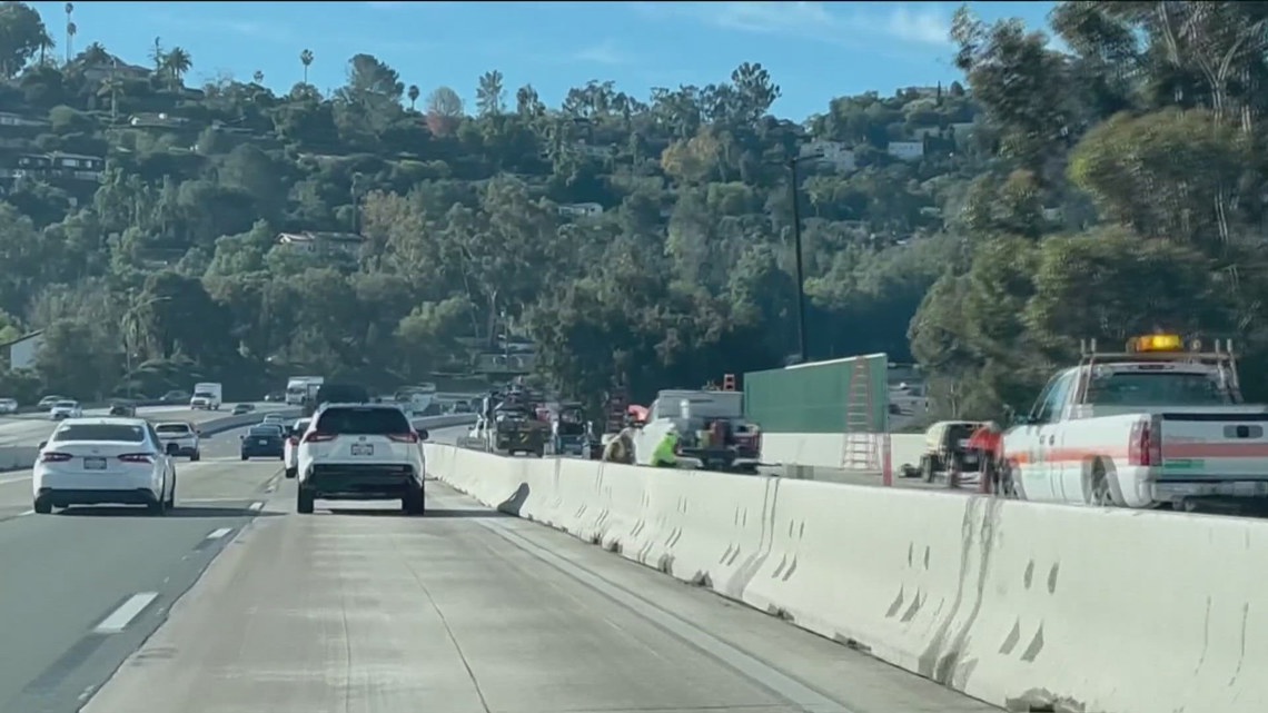 Freeway construction in El Cajon