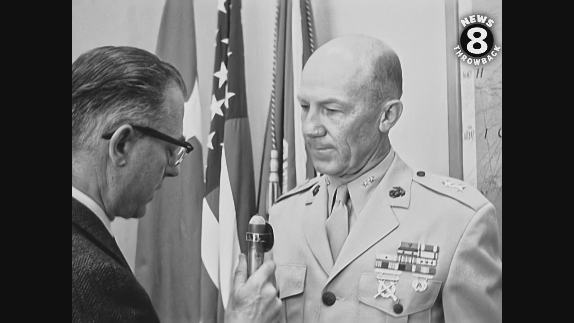 The film of Major General Bruno Hochmuth in San Diego is from 1965 and 1967.