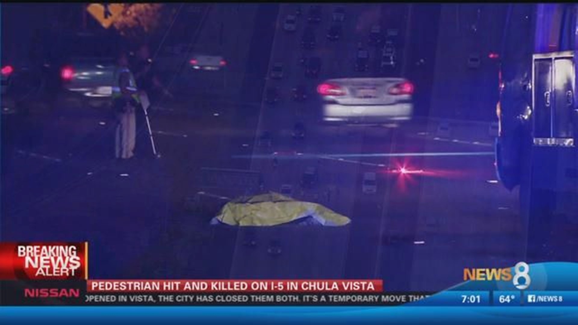 Pedestrian hit and killed on I-5 in Chula Vista | cbs8.com