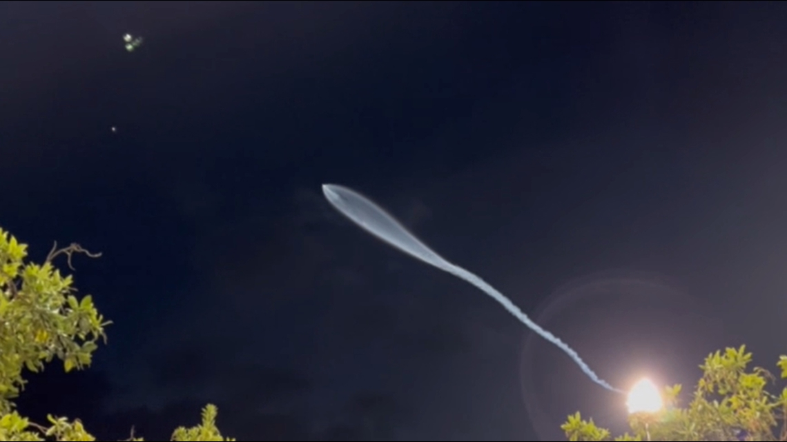 SpaceX rocket launch over 4S Ranch in San Diego