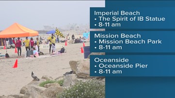 Volunteers clean up San Diego County beaches after Fourth of July celebrations