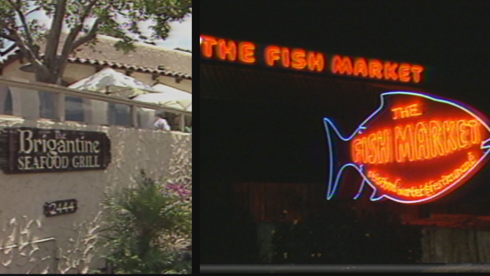 The Brigantine in Old Town 1987 and The Fish Market in Solana Beach 1988.