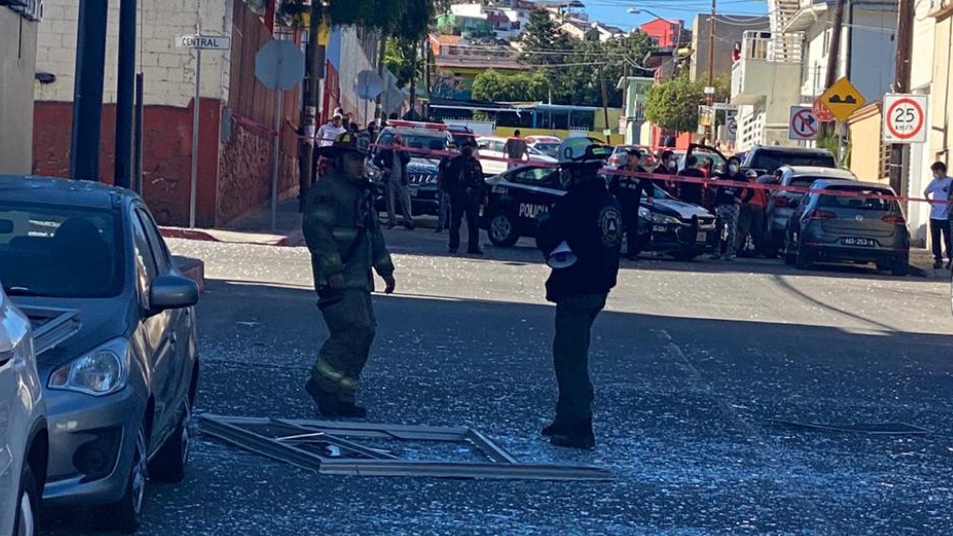 Video taken inside apartment building after explosion on Christmas Day.  Courtesy: Departamento de Bomberos de Tijuana