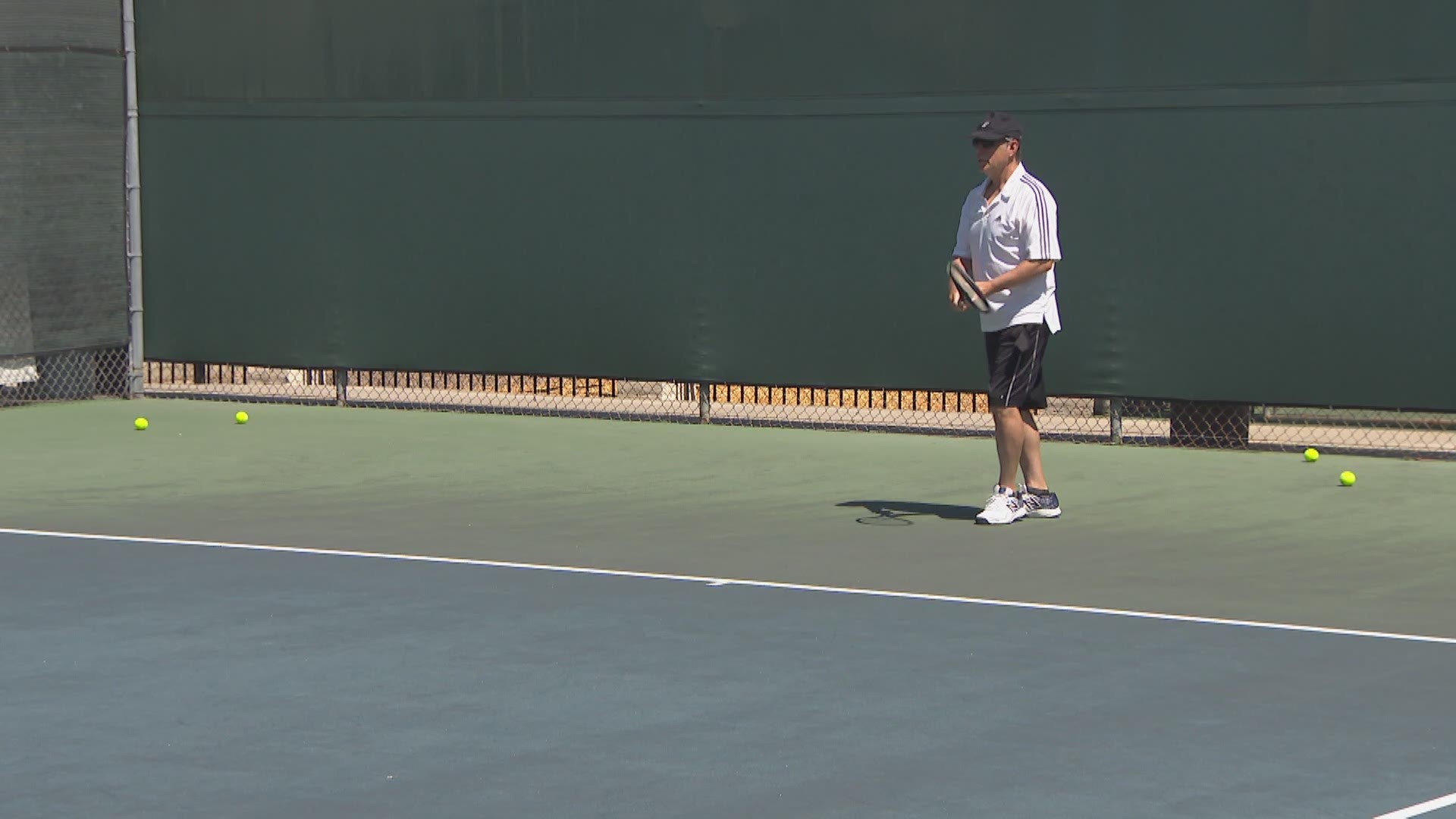 A tennis player in Rancho Bernardo was not quite ready to call it game, set and match.